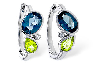 C329-17427: EARRINGS 2.97 SEMI-PREC (PER,LBT) 3.00 TGW