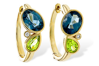 C329-17427: EARRINGS 2.97 SEMI-PREC (PER,LBT) 3.00 TGW