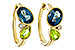 C329-17427: EARRINGS 2.97 SEMI-PREC (PER,LBT) 3.00 TGW