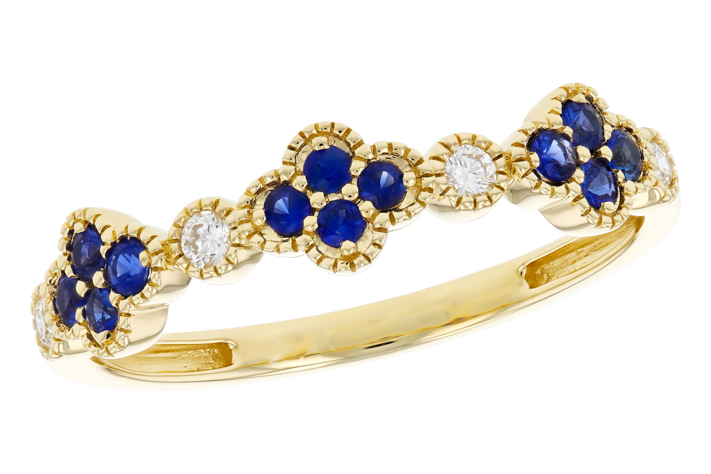 C330-02845: LDS WED RG .23 TW SAPPHIRE .31 TGW