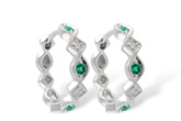 D240-91981: EARRINGS .13 EMERALD .18 TGW