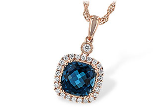 D243-64645: NECK 1.63 LONDON BLUE TOPAZ 1.80 TGW (7MM LBT)