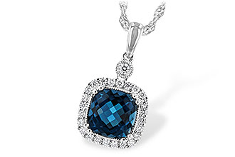 D243-64645: NECK 1.63 LONDON BLUE TOPAZ 1.80 TGW (7MM LBT)