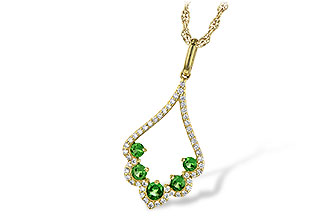 D244-54672: NECK .34 GREEN GARNET .53 TGW