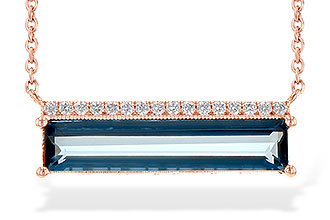 D244-60145: NECK 2.70 LONDON BLUE TOPAZ 2.80 TGW