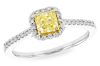 D327-27390: LDR .77 FANCY YELL DIA .95 TW (GIA6262455580)