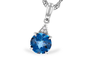 D328-22854: NECK 1.60 LONDON BLUE TOPAZ 1.61 TGW (7MM RD)