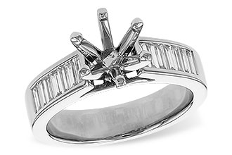 D329-09245: LDS SEMI DIA RG .50 TW BAGUETTES