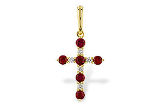 D329-11063: PENDANT .34 TW RUBY .42 TGW