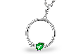 D329-11072: NECKLACE .20 EMERALD .22 TGW