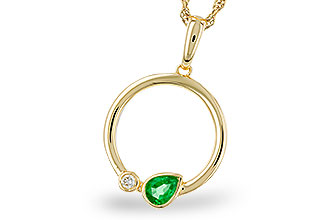 D329-11072: NECKLACE .20 EMERALD .22 TGW