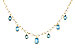 D329-11990: NECKLACE 4.10 TW BLUE TOPAZ (17")