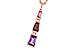 D329-12863: NECKLACE 2.32 SEMI-PREC (PT,GT,AMY) 2.37 TGW