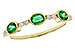 D329-17372: LDS WEDDING RG .46 TW EMERALD .58 TGW