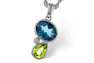 D329-17408: NECKLACE 2.43 SEMI-PREC (PER,LBT) 2.45 TGW