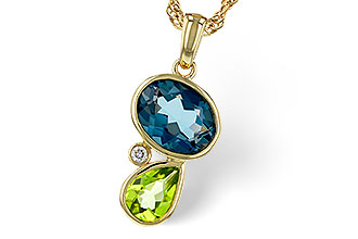 D329-17408: NECKLACE 2.43 SEMI-PREC (PER,LBT) 2.45 TGW