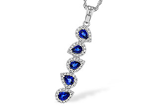 D329-17454: NECKLACE .95 TW SAPPHIRE 1.19 TGW