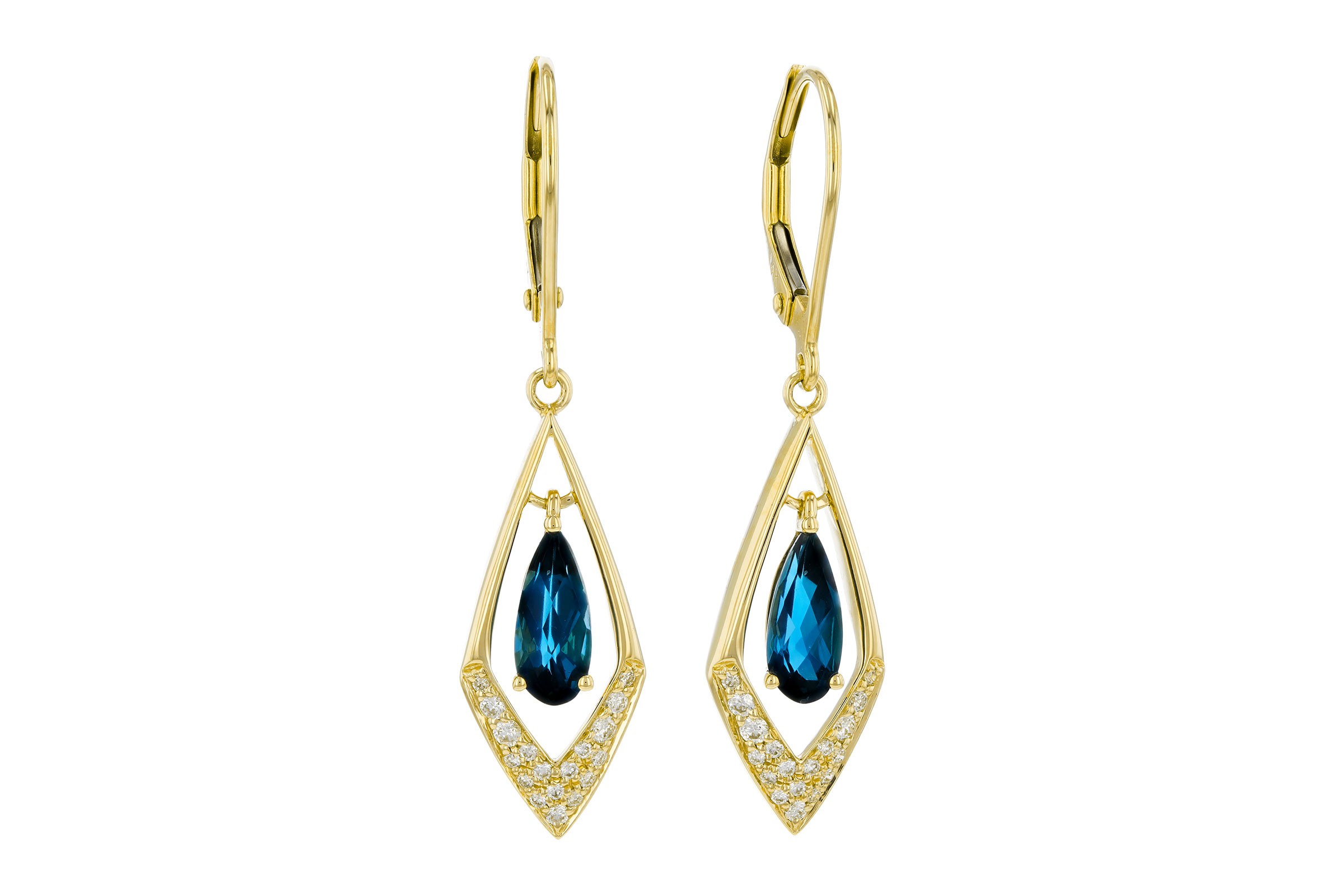D330-01936: EARR 1.07 TW LONDON BLUE TOPAZ 1.22 TGW