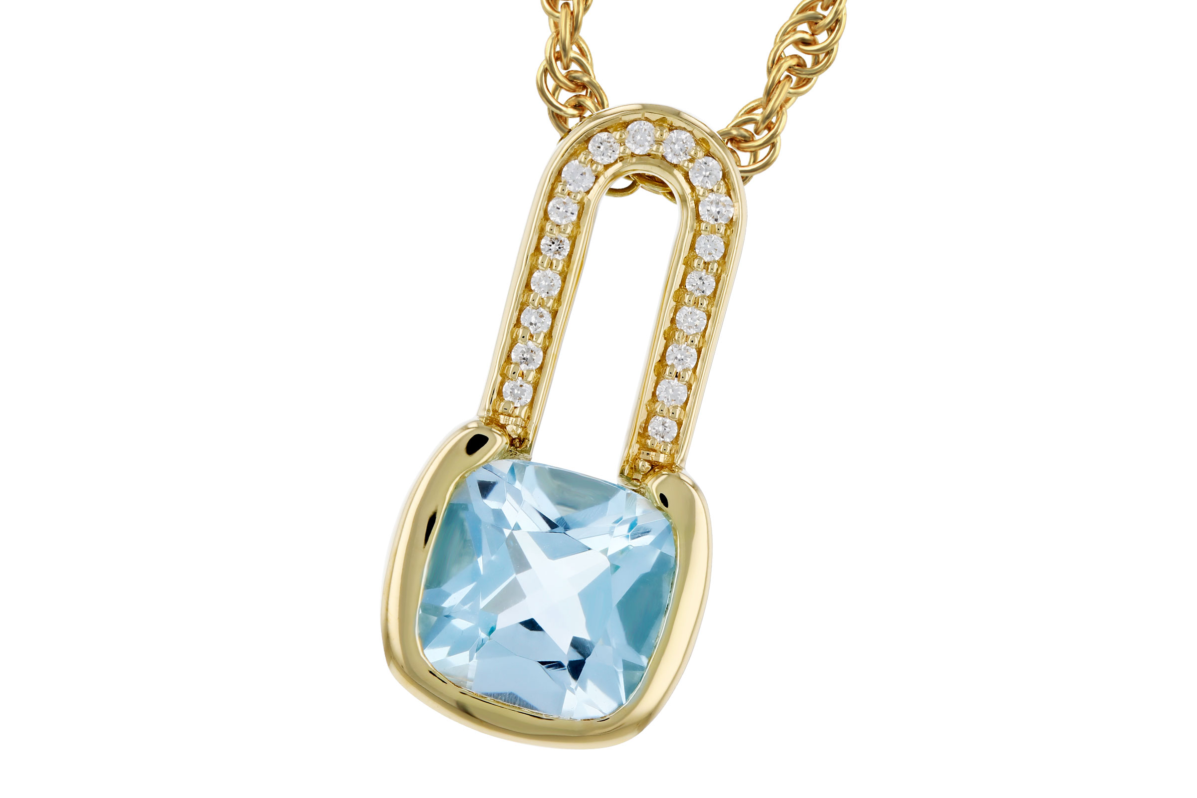 D330-02836: NECKLACE .91 SKY BLUE TOPAZ .95 TGW (6MM BT)