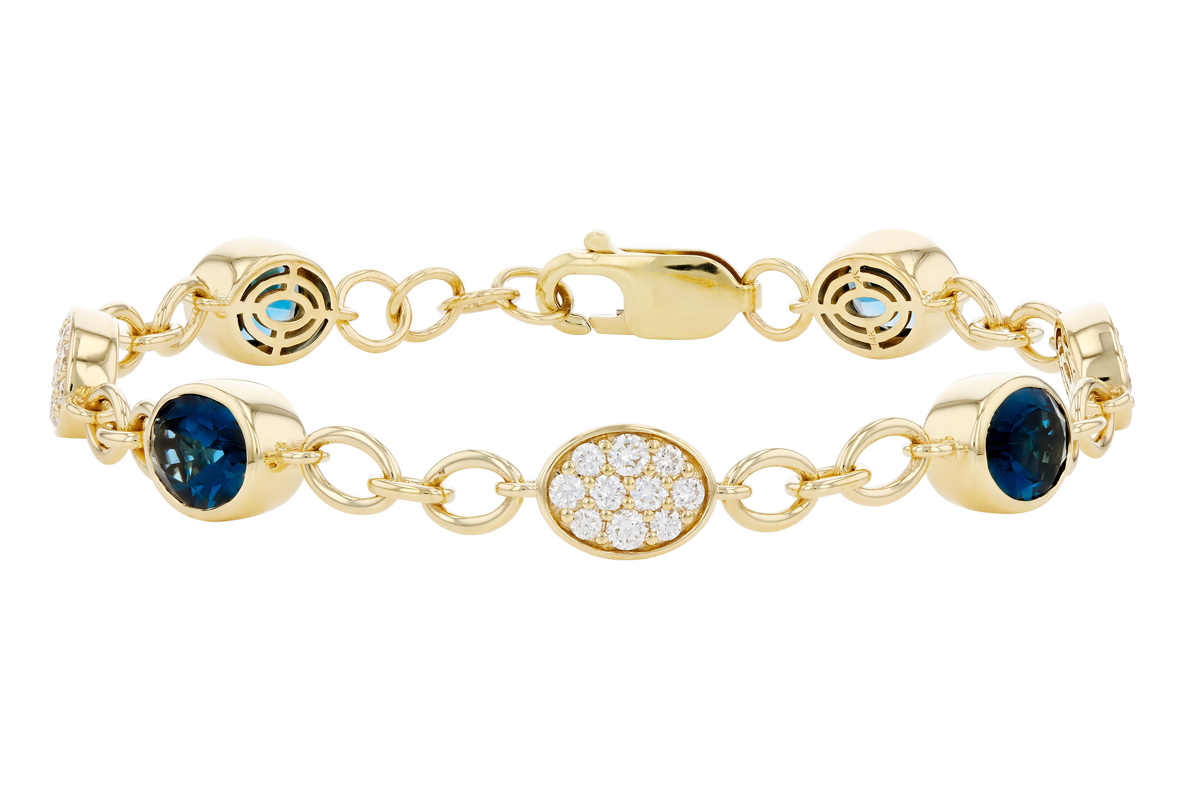 D330-02881: BRACELET 5.24 TW LONDON BLUE TOPAZ 6.00 TGW (7")
