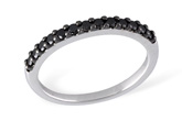 E240-02890: LDS WED RG .29 BLK DIAS TW