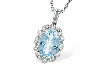 E244-60126: NECKLACE 2.40 AQUA 2.57 TGW (12x8MM AQ)