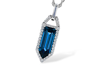 E327-29190: NECK 2.95 LONDON BLUE TOPAZ 3.12 TGW