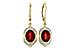 E329-09208: EARRING 3.06 GARNET 3.25 TGW