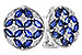 E329-10181: EARRINGS 2.07 TW SAPPHIRE 2.37 TGW