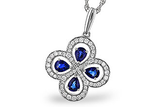 E329-11045: NECKLACE .68 SAPPHIRE TW .96 TGW