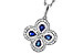 E329-11045: NECKLACE .68 SAPPHIRE TW .96 TGW