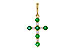 E329-11054: PENDANT .27 TW EMERALD .35 TGW