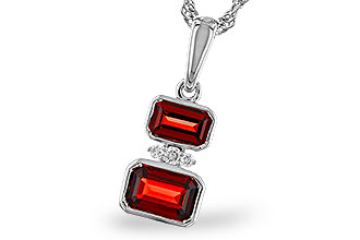 E329-11063: NECK .98 TW GARNET 1.01 TGW