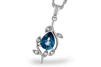 E329-12881: NECK 1.20 LONDON BLUE TOPAZ 1.25 TGW (8x6MM LBT)