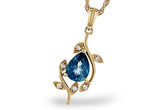 E329-12881: NECK 1.20 LONDON BLUE TOPAZ 1.25 TGW (8x6MM LBT)