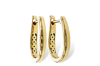 E329-14708: GOLD EARRINGS (15MM)