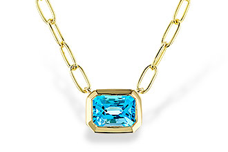 E329-14717: NECKLACE 1.20 SWISS BLUE TOPAZ (18")