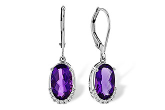 E329-16545: EARRINGS 2.70 TW AMETHYST 2.78 TGW (10x6MM OV)