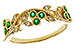 E329-17372: LDS WED RG .17 EMERALD TW .23 TGW