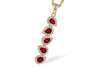 E329-17454: NECKLACE .90 TW RUBY 1.14 TGW