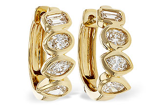 E330-00099: EARRINGS .68 TW FANCY CUT DIAS