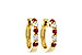 F055-48299: EARRINGS .33 RUBY .52 TGW