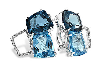 F242-75635: EARR 10.80 BLUE TOPAZ 11.00 TGW