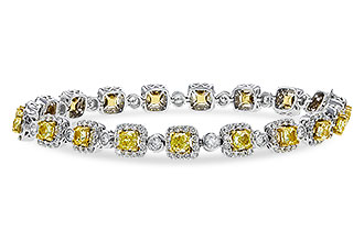 F329-12872: BRACELET 4.37 FANCY YELLOW DIAS 7.12 TW (7")
