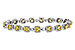 F329-12872: BRACELET 4.37 FANCY YELLOW DIAS 7.12 TW (7")