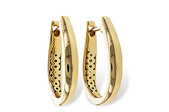 F329-14717: GOLD EARRINGS (17MM)