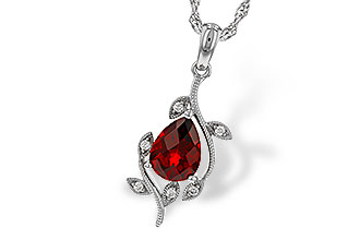 F329-15572: NECKLACE 1.34 GARNET 1.39 TGW (8X6MM GAR)