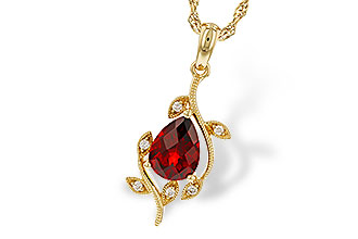 F329-15572: NECKLACE 1.34 GARNET 1.39 TGW (8X6MM GAR)