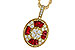 F329-15635: NECKLACE .54 TW RUBY .78 TGW