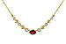 F329-16490: NECKLACE .88 GARNET 1.00 TGW (17")